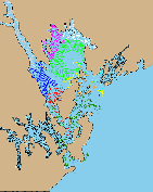 Animation de Dispersion des Marées de la Baie Passamaquoddy