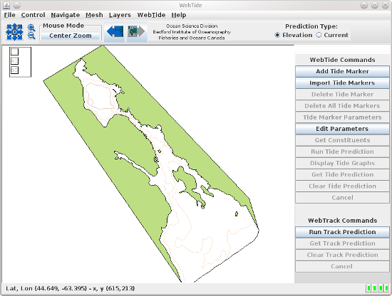 WebTide with Halifax Harbour domain screenshot