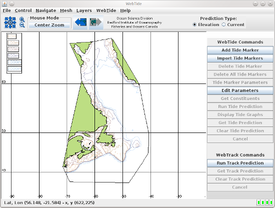 WebTide with Northwest Atlantic domain screenshot